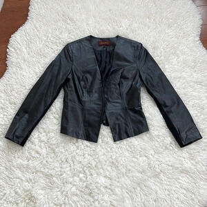 Hal Rubenstein Black Leather Jacket